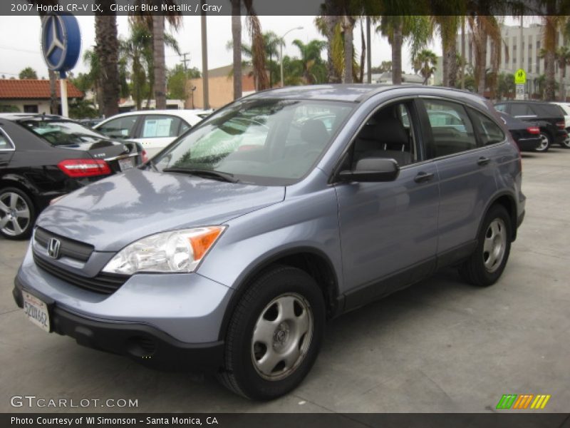 Glacier Blue Metallic / Gray 2007 Honda CR-V LX