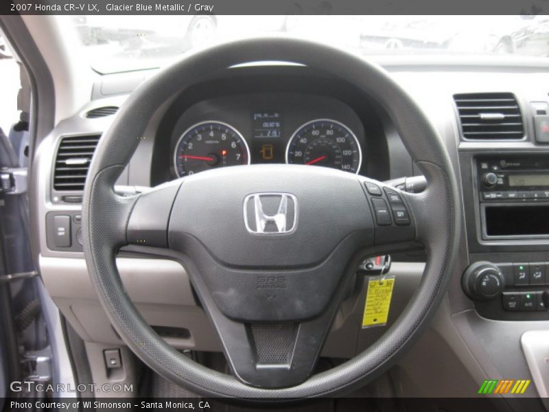 Glacier Blue Metallic / Gray 2007 Honda CR-V LX