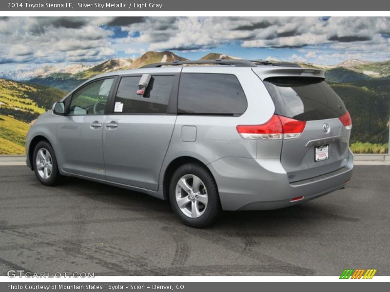 Silver Sky Metallic / Light Gray 2014 Toyota Sienna LE