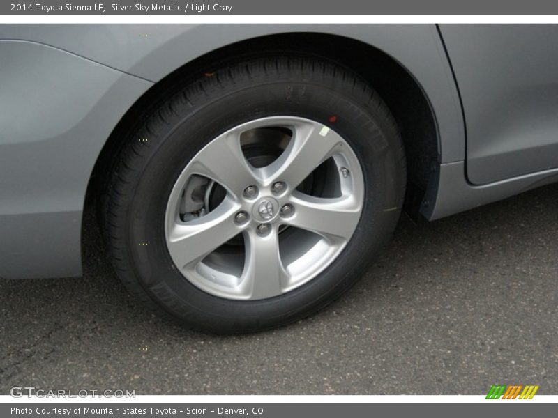 Silver Sky Metallic / Light Gray 2014 Toyota Sienna LE