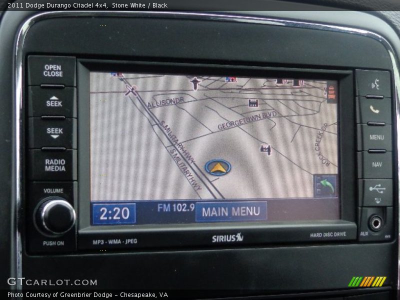 Stone White / Black 2011 Dodge Durango Citadel 4x4
