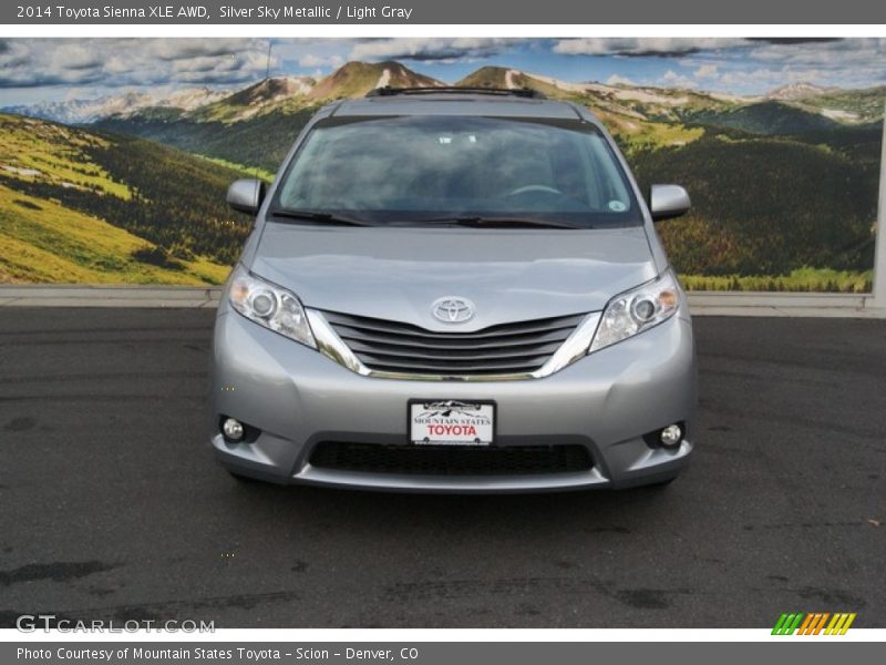 Silver Sky Metallic / Light Gray 2014 Toyota Sienna XLE AWD