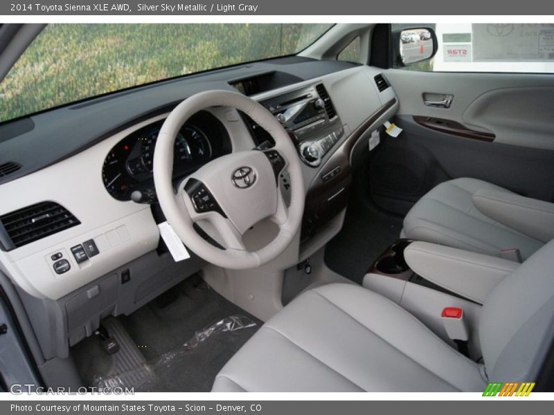 Silver Sky Metallic / Light Gray 2014 Toyota Sienna XLE AWD