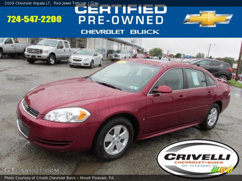 Red Jewel Tintcoat / Gray 2009 Chevrolet Impala LT