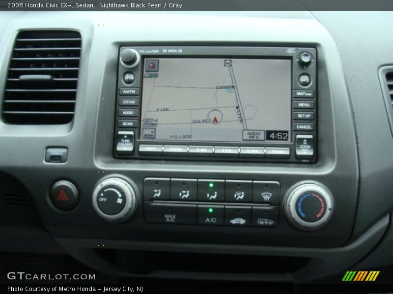 Nighthawk Black Pearl / Gray 2008 Honda Civic EX-L Sedan