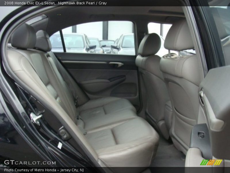 Nighthawk Black Pearl / Gray 2008 Honda Civic EX-L Sedan