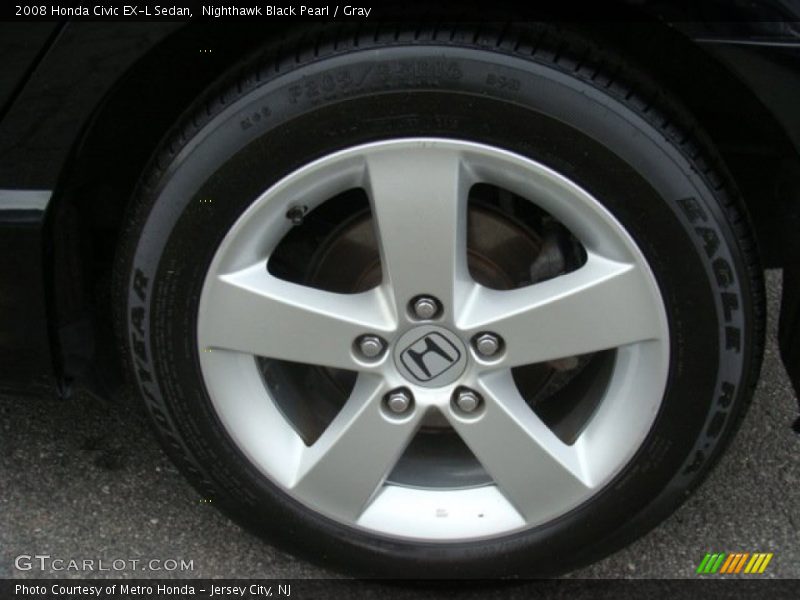 Nighthawk Black Pearl / Gray 2008 Honda Civic EX-L Sedan
