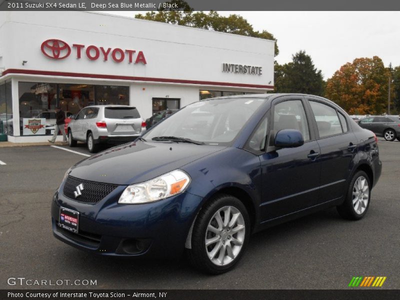 Deep Sea Blue Metallic / Black 2011 Suzuki SX4 Sedan LE