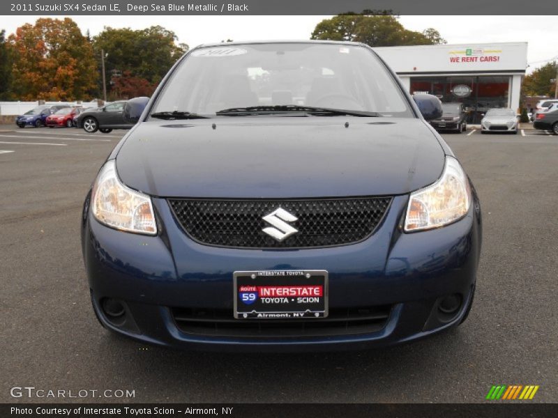 Deep Sea Blue Metallic / Black 2011 Suzuki SX4 Sedan LE