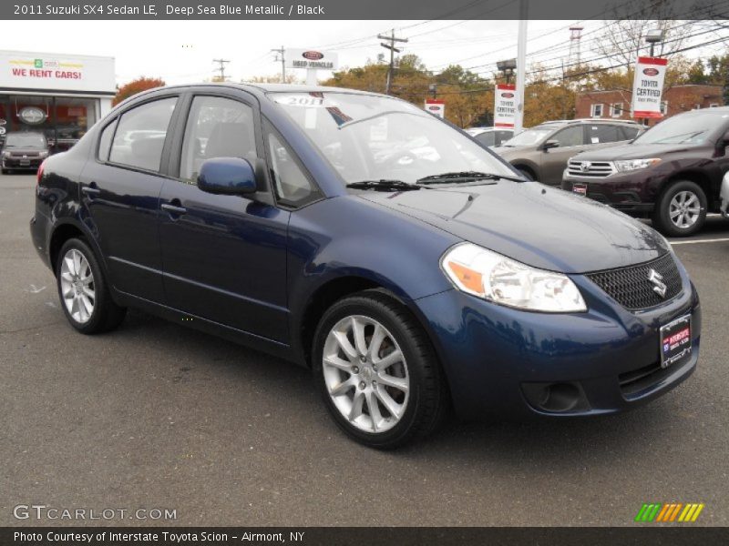 Deep Sea Blue Metallic / Black 2011 Suzuki SX4 Sedan LE