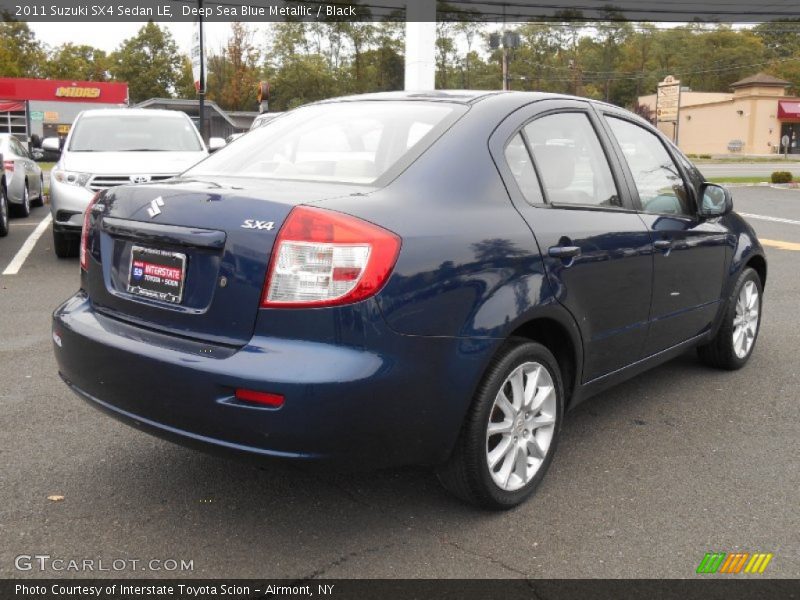 Deep Sea Blue Metallic / Black 2011 Suzuki SX4 Sedan LE