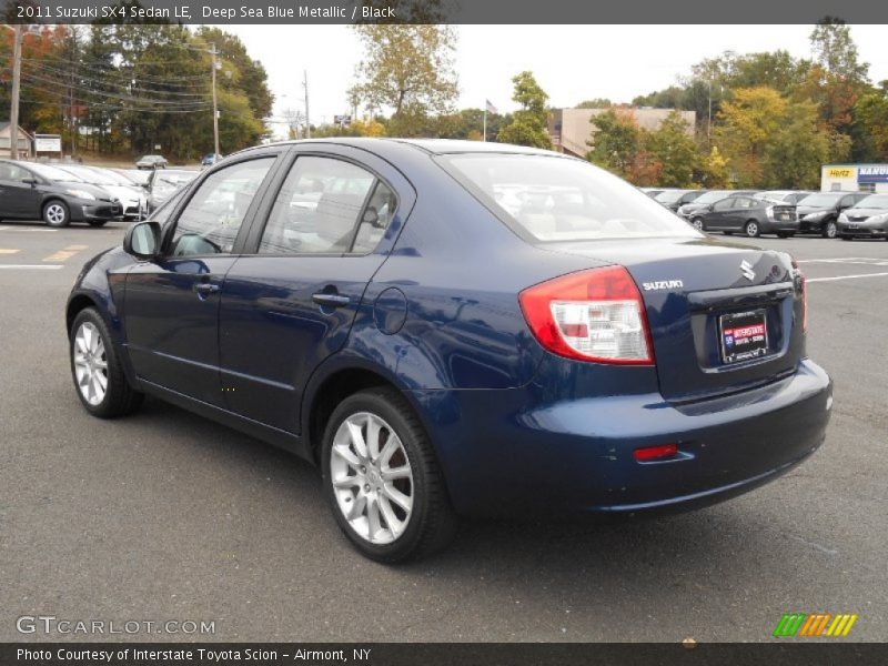 Deep Sea Blue Metallic / Black 2011 Suzuki SX4 Sedan LE