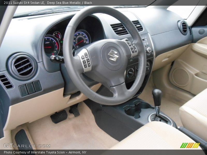 Deep Sea Blue Metallic / Black 2011 Suzuki SX4 Sedan LE