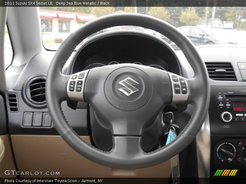 Deep Sea Blue Metallic / Black 2011 Suzuki SX4 Sedan LE
