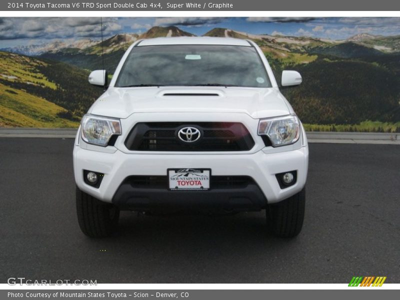 Super White / Graphite 2014 Toyota Tacoma V6 TRD Sport Double Cab 4x4