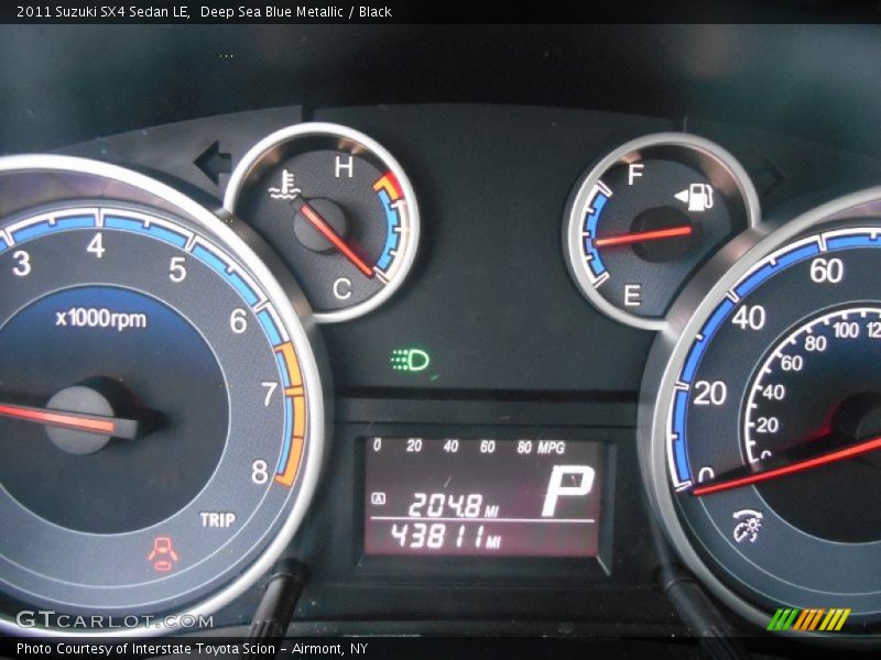 Deep Sea Blue Metallic / Black 2011 Suzuki SX4 Sedan LE