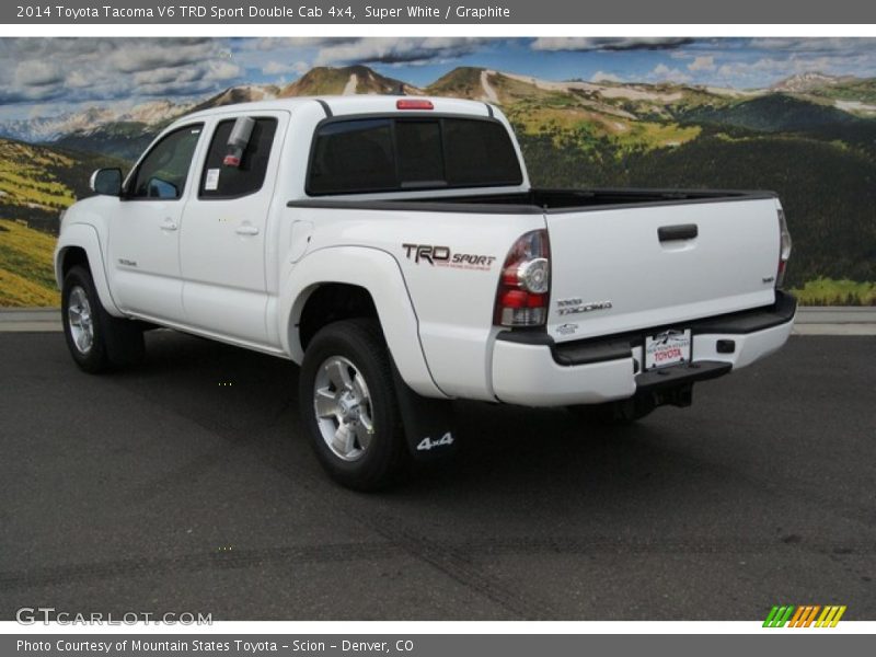 Super White / Graphite 2014 Toyota Tacoma V6 TRD Sport Double Cab 4x4