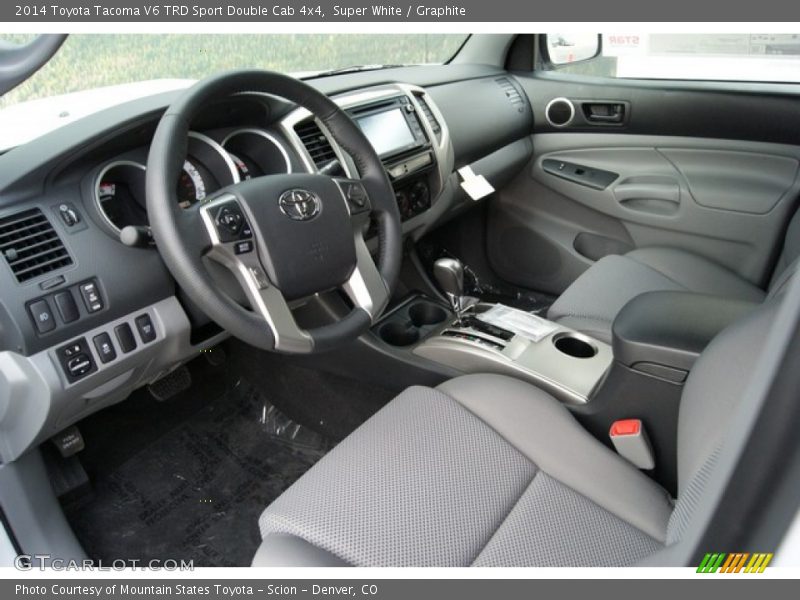 Super White / Graphite 2014 Toyota Tacoma V6 TRD Sport Double Cab 4x4