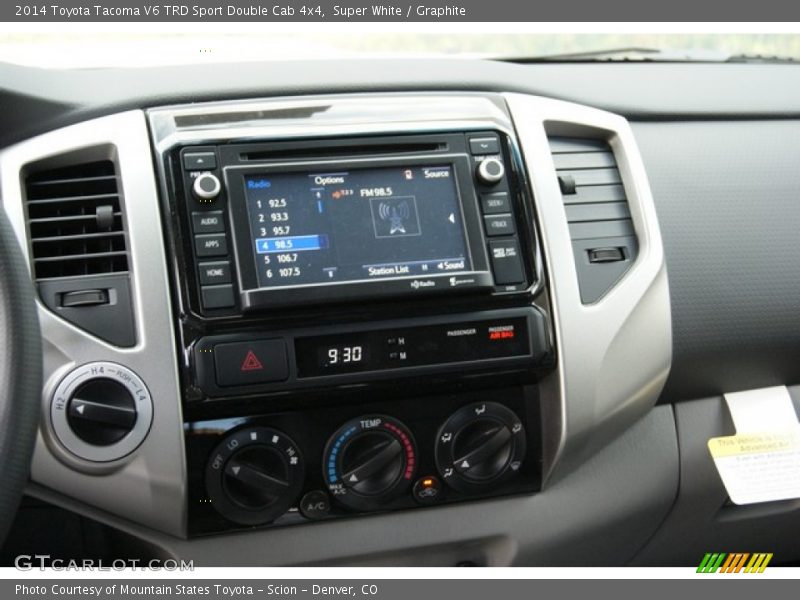 Super White / Graphite 2014 Toyota Tacoma V6 TRD Sport Double Cab 4x4