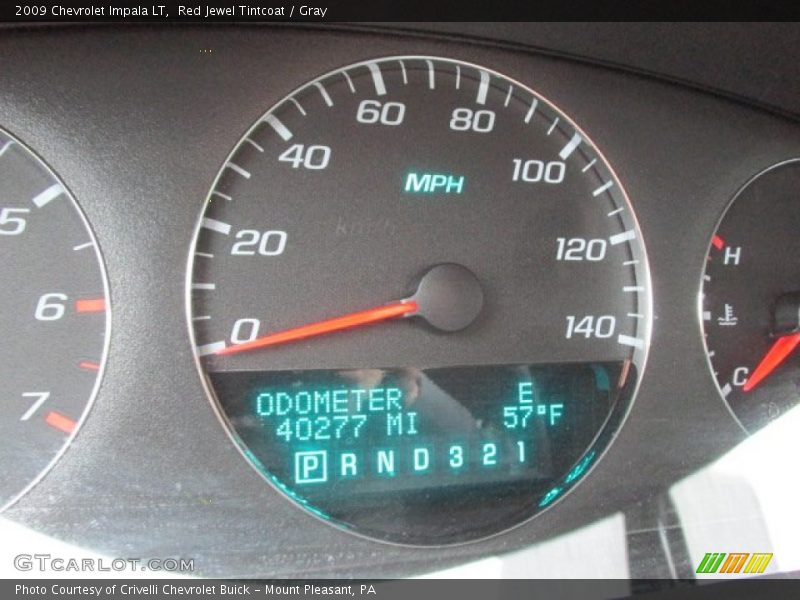 Red Jewel Tintcoat / Gray 2009 Chevrolet Impala LT