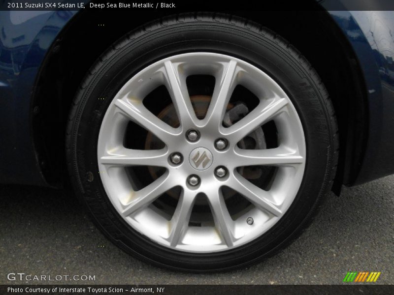 Deep Sea Blue Metallic / Black 2011 Suzuki SX4 Sedan LE