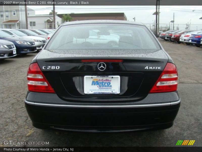 Black / Black 2007 Mercedes-Benz C 280 4Matic Luxury