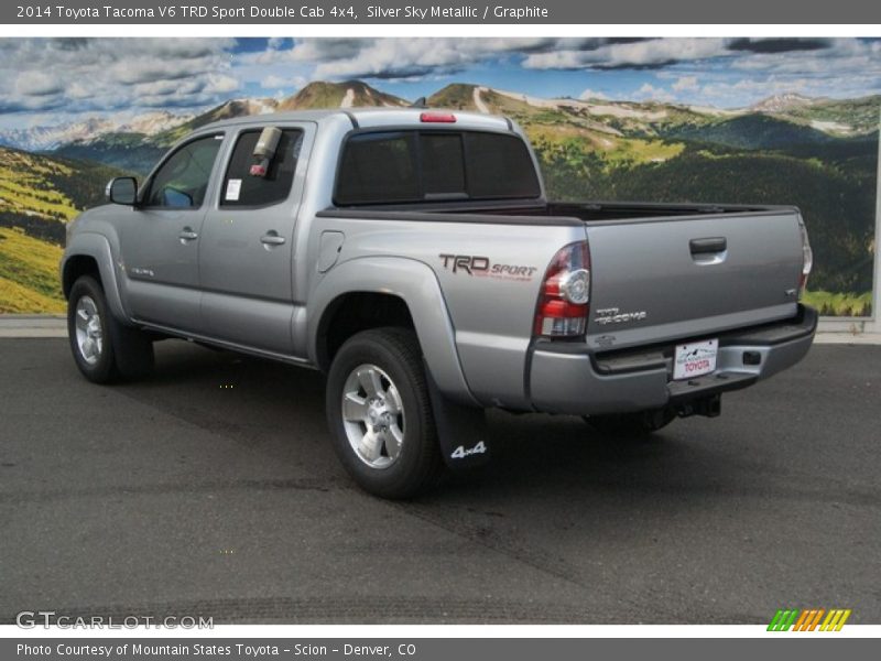 Silver Sky Metallic / Graphite 2014 Toyota Tacoma V6 TRD Sport Double Cab 4x4