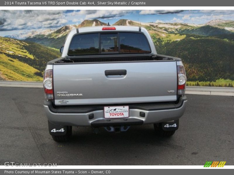 Silver Sky Metallic / Graphite 2014 Toyota Tacoma V6 TRD Sport Double Cab 4x4