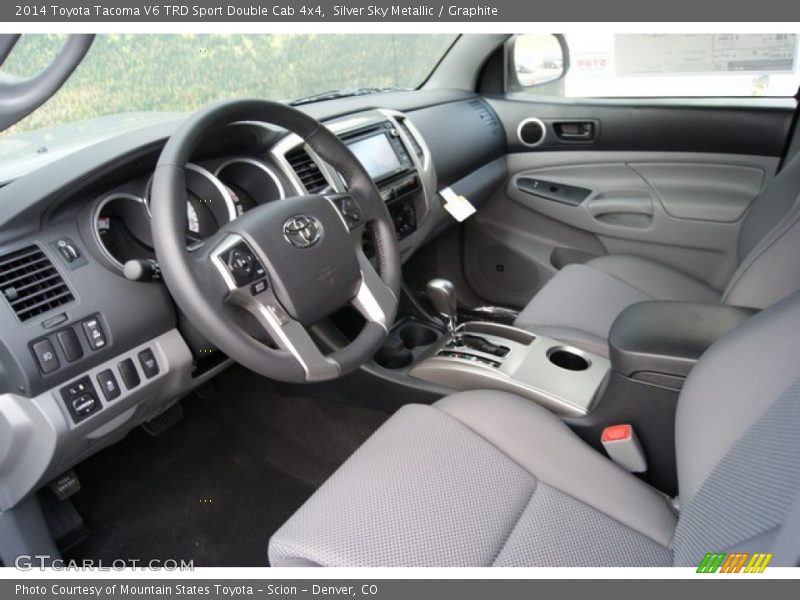 Silver Sky Metallic / Graphite 2014 Toyota Tacoma V6 TRD Sport Double Cab 4x4