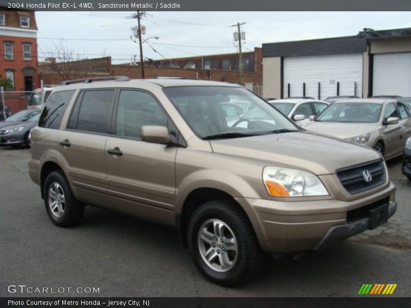 Sandstone Metallic / Saddle 2004 Honda Pilot EX-L 4WD