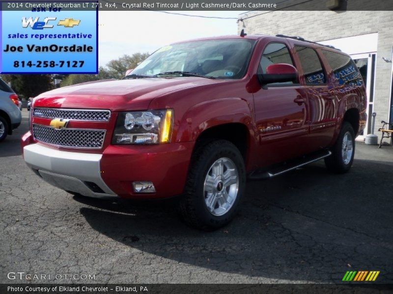 Crystal Red Tintcoat / Light Cashmere/Dark Cashmere 2014 Chevrolet Suburban LT Z71 4x4