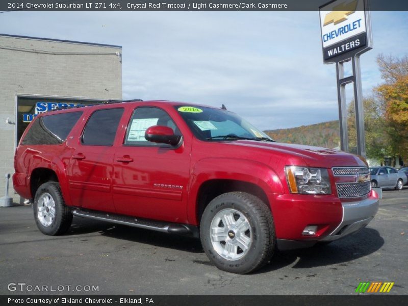 Crystal Red Tintcoat / Light Cashmere/Dark Cashmere 2014 Chevrolet Suburban LT Z71 4x4