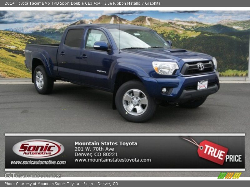 Blue Ribbon Metallic / Graphite 2014 Toyota Tacoma V6 TRD Sport Double Cab 4x4
