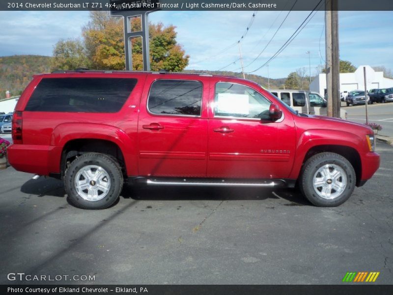 Crystal Red Tintcoat / Light Cashmere/Dark Cashmere 2014 Chevrolet Suburban LT Z71 4x4