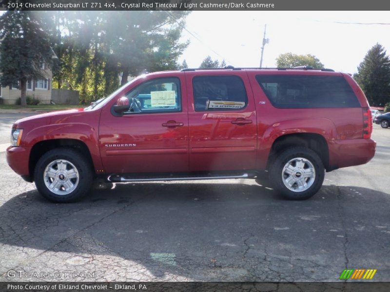 Crystal Red Tintcoat / Light Cashmere/Dark Cashmere 2014 Chevrolet Suburban LT Z71 4x4