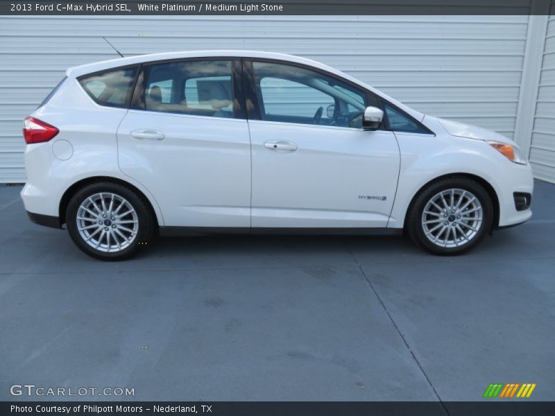 White Platinum / Medium Light Stone 2013 Ford C-Max Hybrid SEL