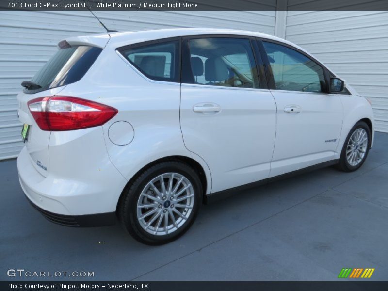 White Platinum / Medium Light Stone 2013 Ford C-Max Hybrid SEL