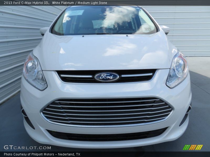 White Platinum / Medium Light Stone 2013 Ford C-Max Hybrid SEL