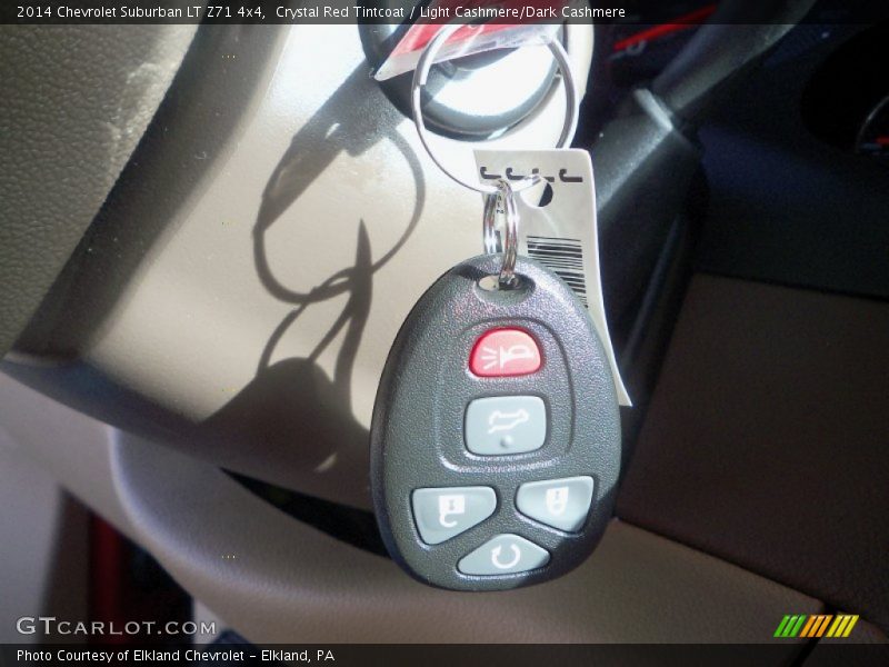 Crystal Red Tintcoat / Light Cashmere/Dark Cashmere 2014 Chevrolet Suburban LT Z71 4x4