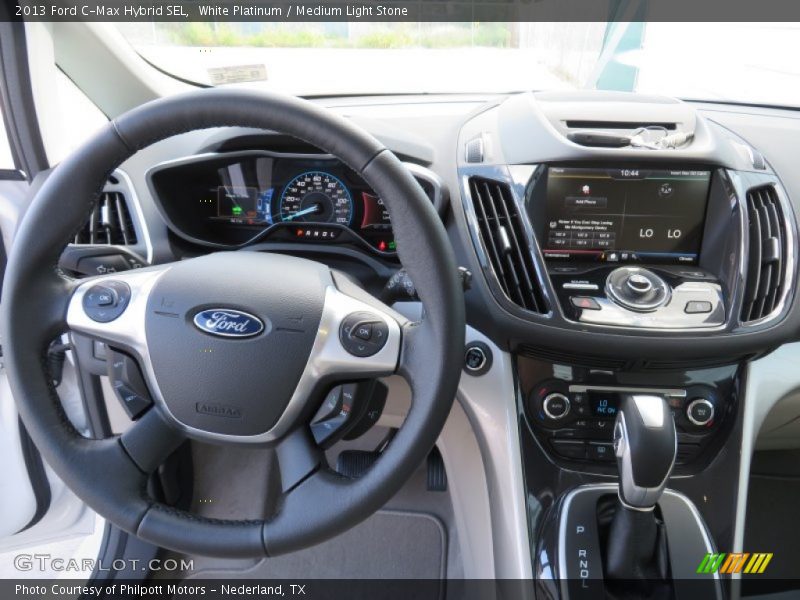White Platinum / Medium Light Stone 2013 Ford C-Max Hybrid SEL