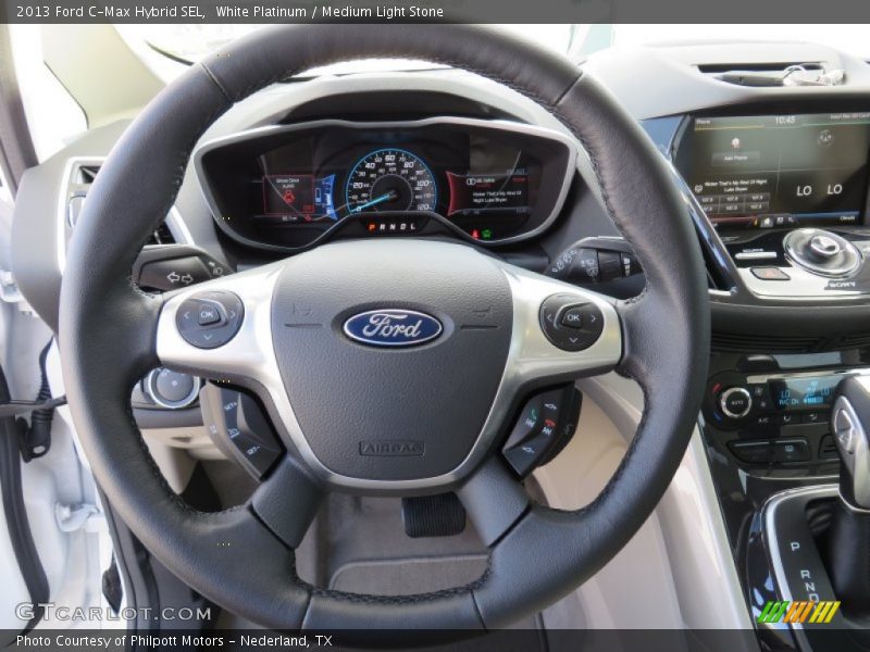 White Platinum / Medium Light Stone 2013 Ford C-Max Hybrid SEL