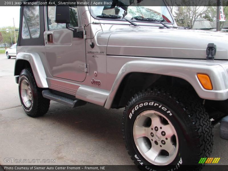 Silverstone Metallic / Agate Black 2001 Jeep Wrangler Sport 4x4