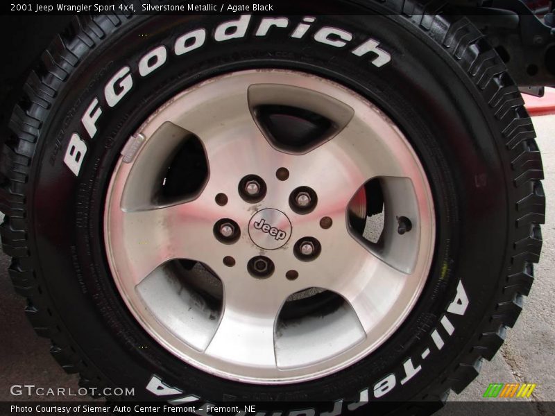 Silverstone Metallic / Agate Black 2001 Jeep Wrangler Sport 4x4