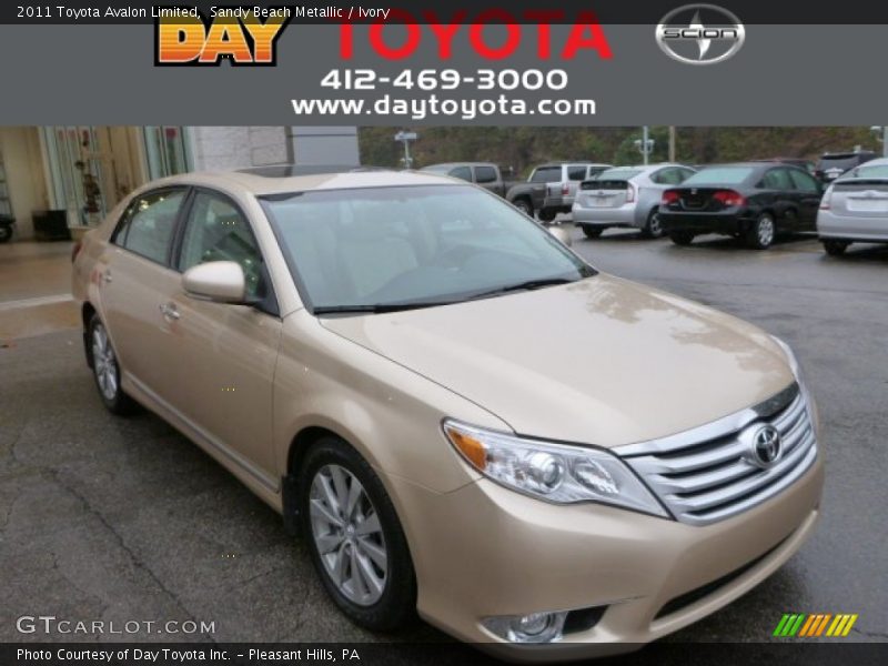 Sandy Beach Metallic / Ivory 2011 Toyota Avalon Limited
