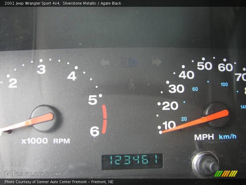 Silverstone Metallic / Agate Black 2001 Jeep Wrangler Sport 4x4