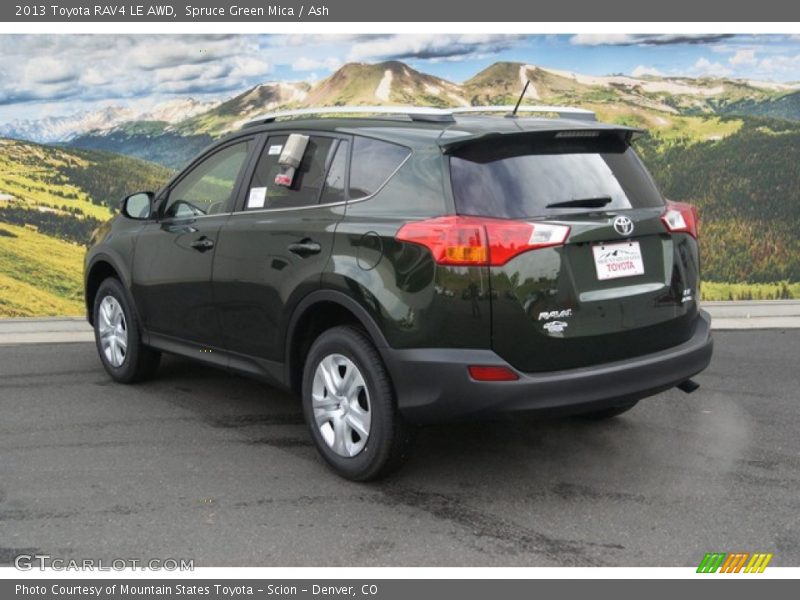 Spruce Green Mica / Ash 2013 Toyota RAV4 LE AWD