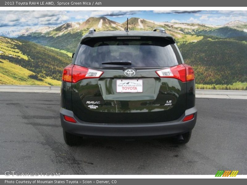 Spruce Green Mica / Ash 2013 Toyota RAV4 LE AWD