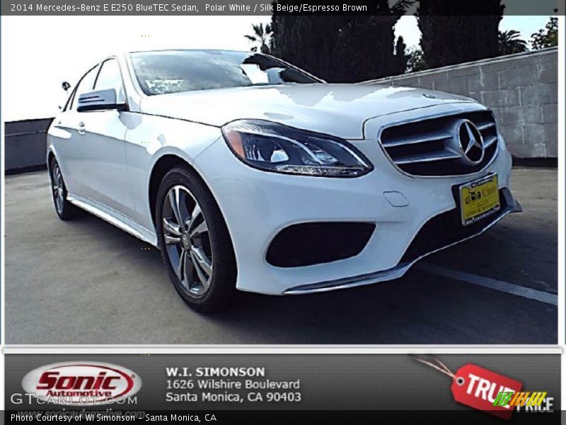 Polar White / Silk Beige/Espresso Brown 2014 Mercedes-Benz E E250 BlueTEC Sedan