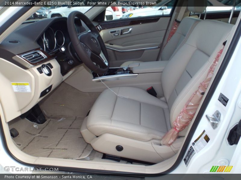 Polar White / Silk Beige/Espresso Brown 2014 Mercedes-Benz E E250 BlueTEC Sedan