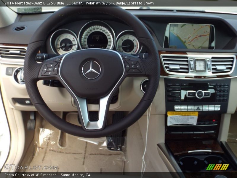 Polar White / Silk Beige/Espresso Brown 2014 Mercedes-Benz E E250 BlueTEC Sedan